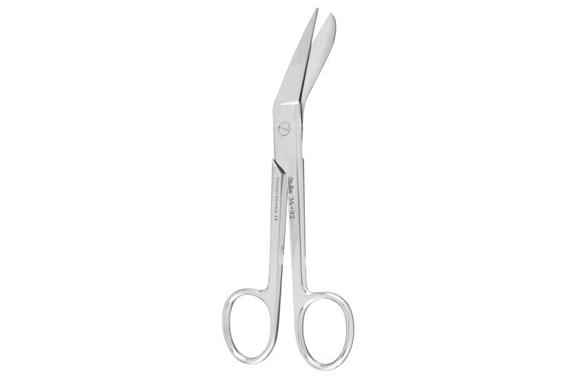Scissors Dissecting Richter 5-3/8' (137mm), Angled, Sharp-Blunt by Integra York PA, Inc. (Miltex)  ID 34-92